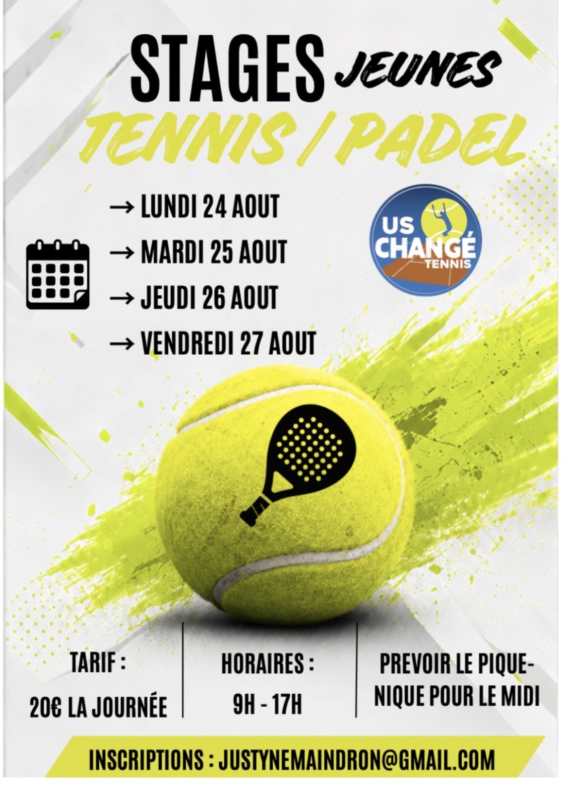 Stages jeunes - Tennis & Padel